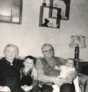 Grandma Julia (Juliska) Szechy (Szecsi) Kish; Dan Dorrough; Grandpa Daniel (Deso) Kish; David Dorrough;